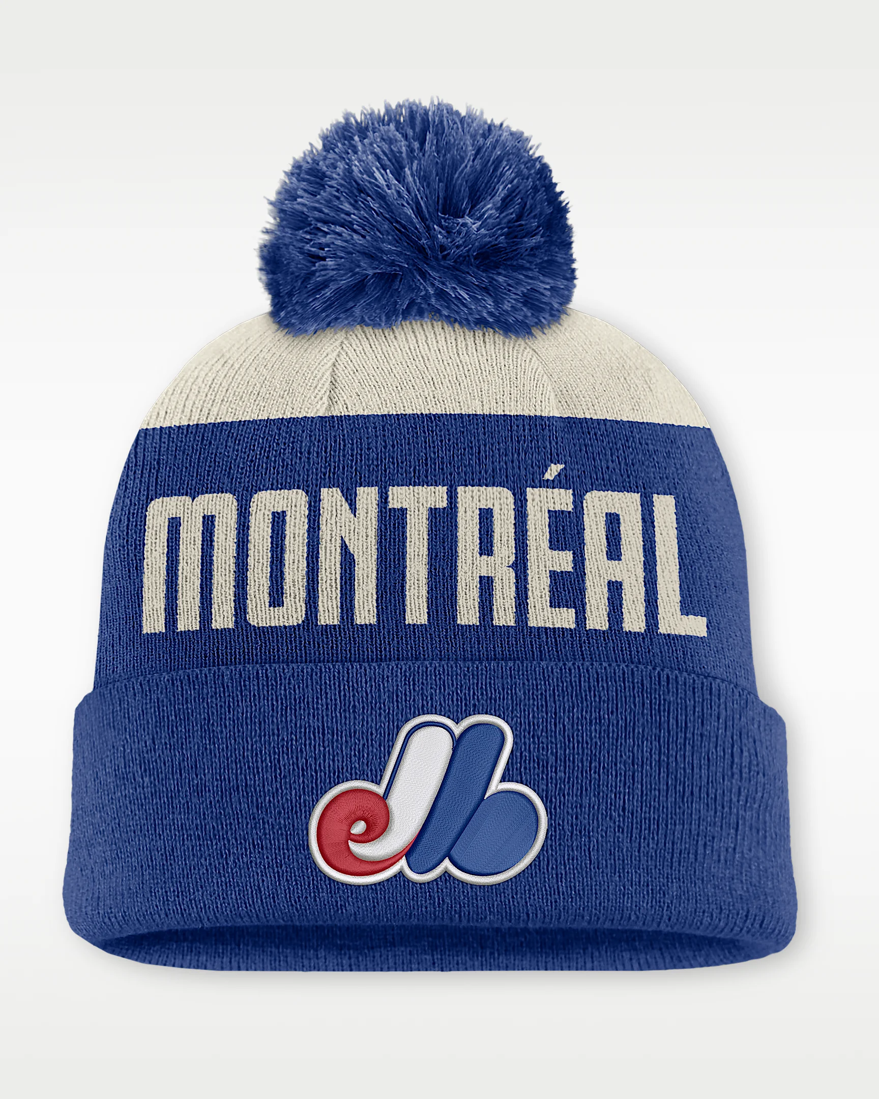Montreal Expos Cooperstown Peak Men's Nike MLB Cuffed Pom Beanie - 1