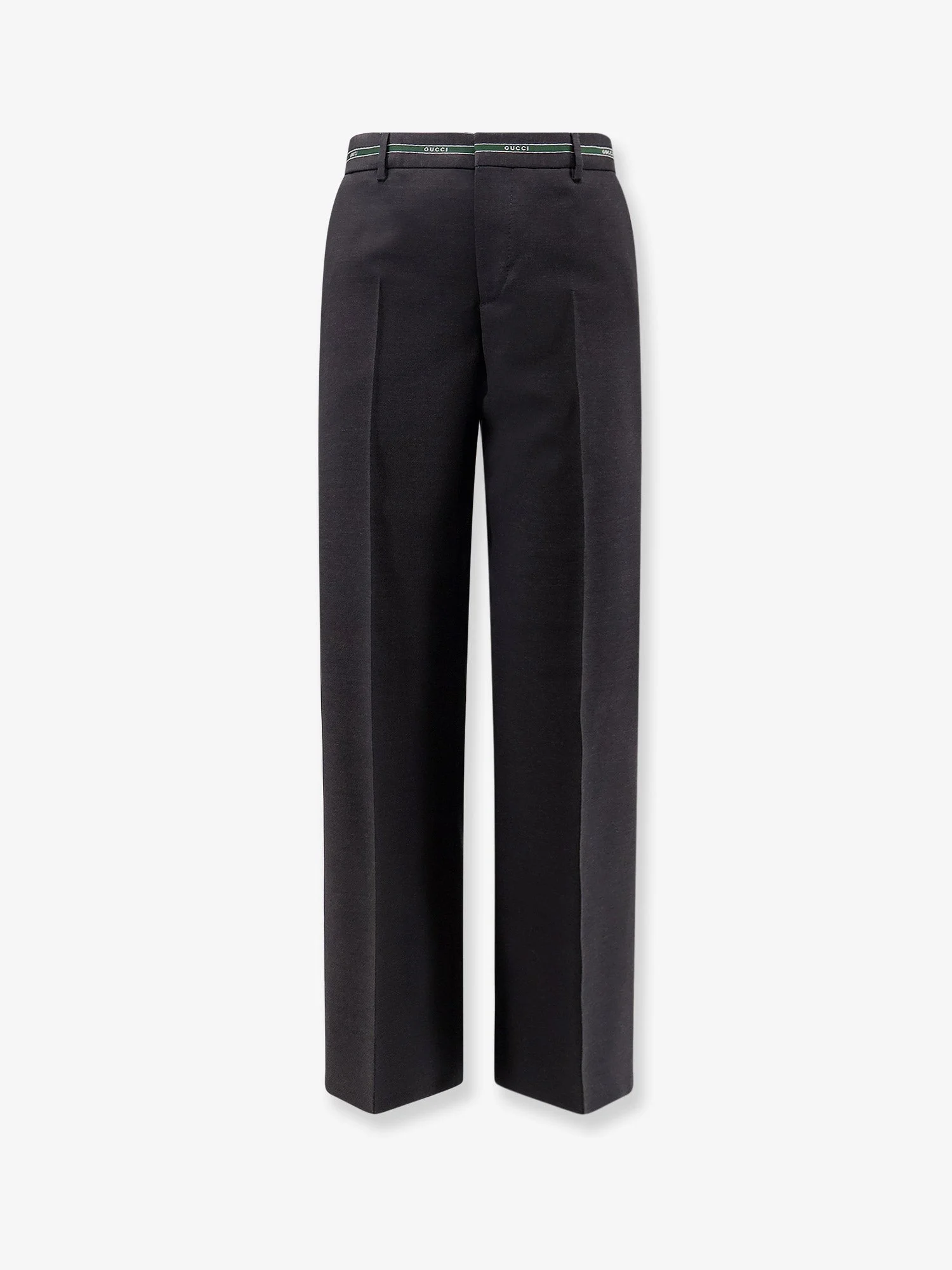 Gucci Men Wool Trousers With Gucci Detail - 1