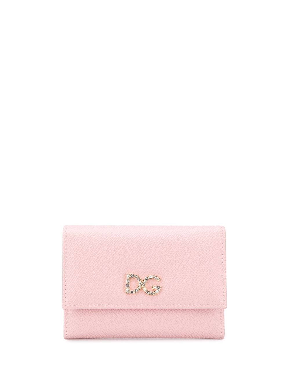 crystal embellished continental wallet - 1