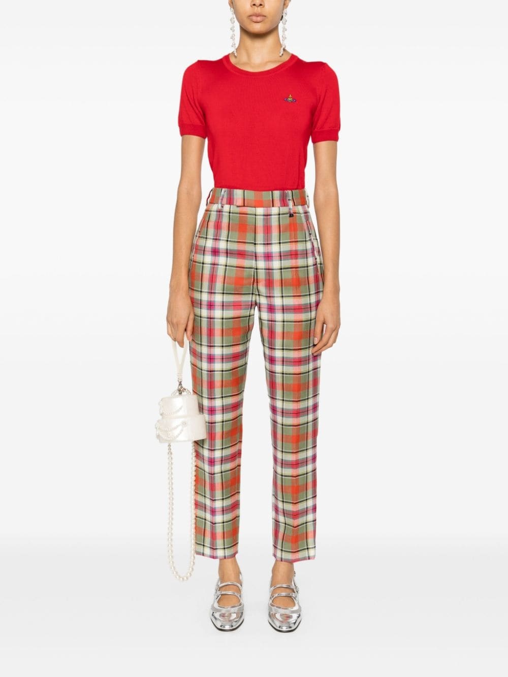 checked Cigarette trousers - 2