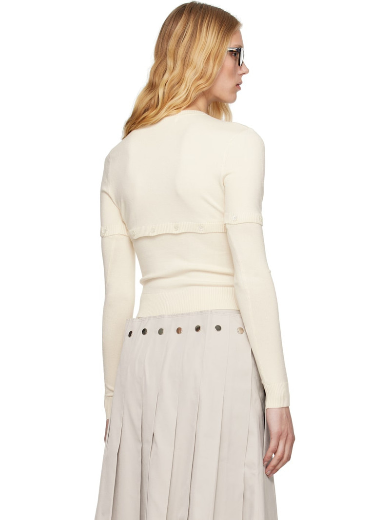 Beige Multi Button Layer Cardigan 3