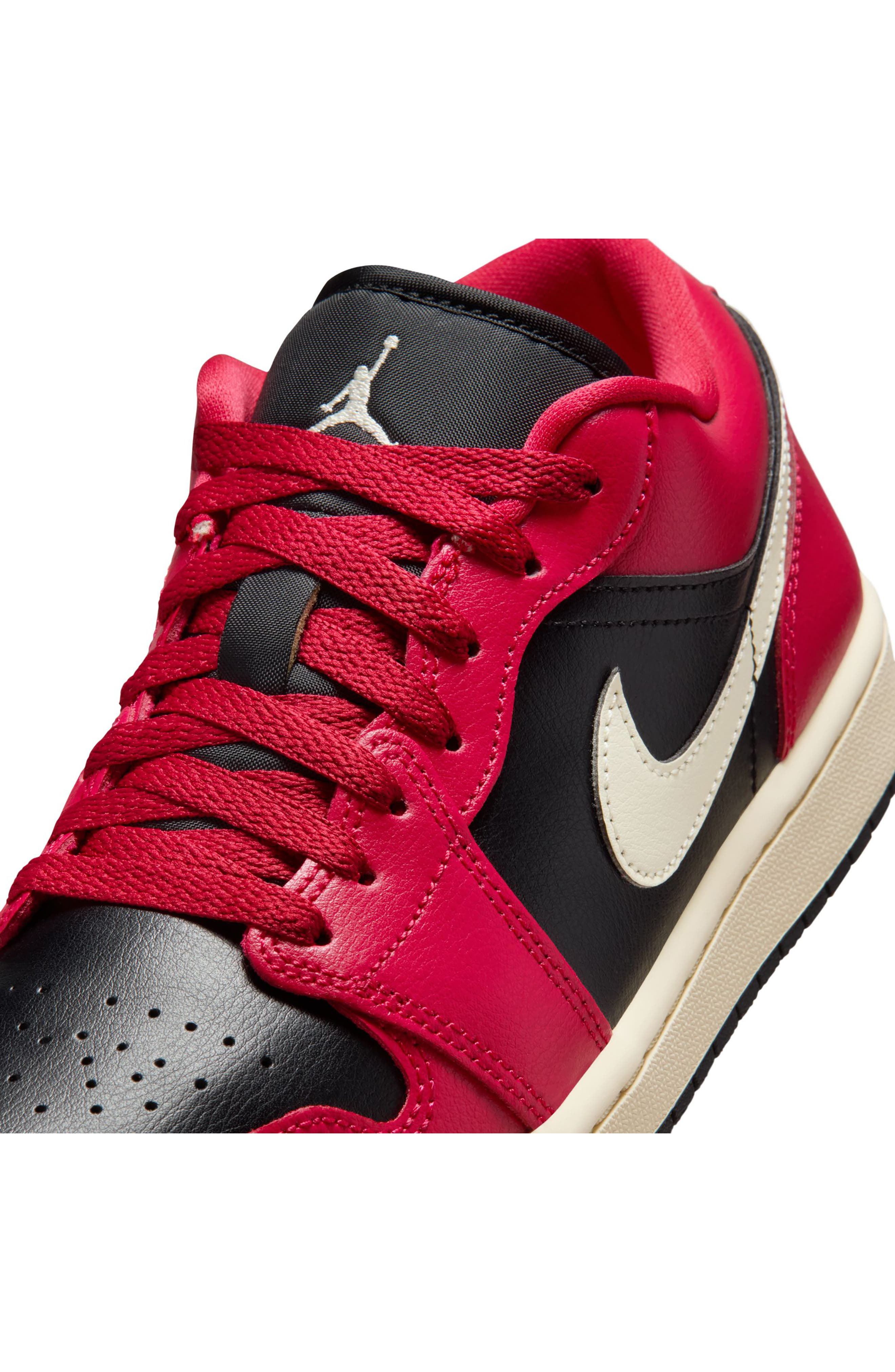 Air Jordan 1 Low Sneaker in Mystic Hibiscus/Milk/Black at Nordstrom - 7