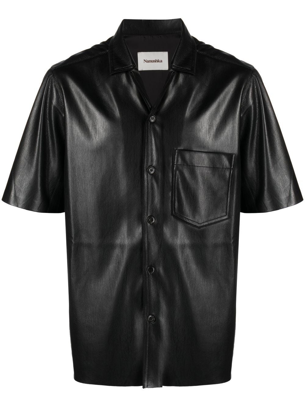 Camp faux-leather shirt - 1