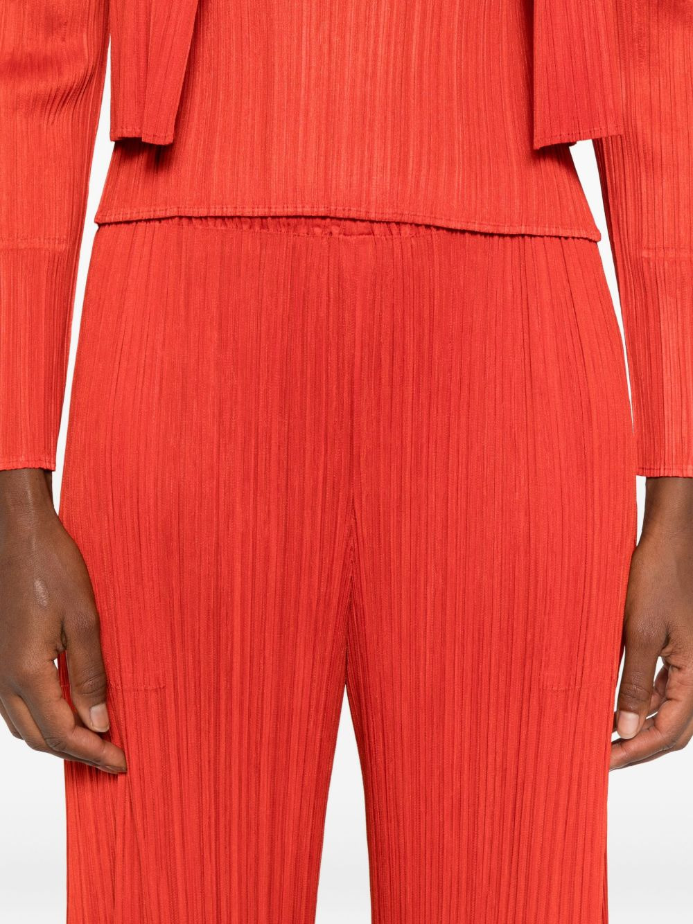 plissé elasticated trousers - 5