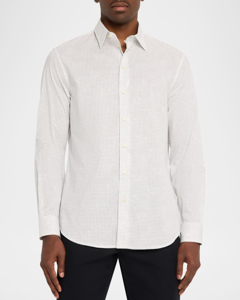 Men's Cotton Micro-Pattern Sport Shirt 4