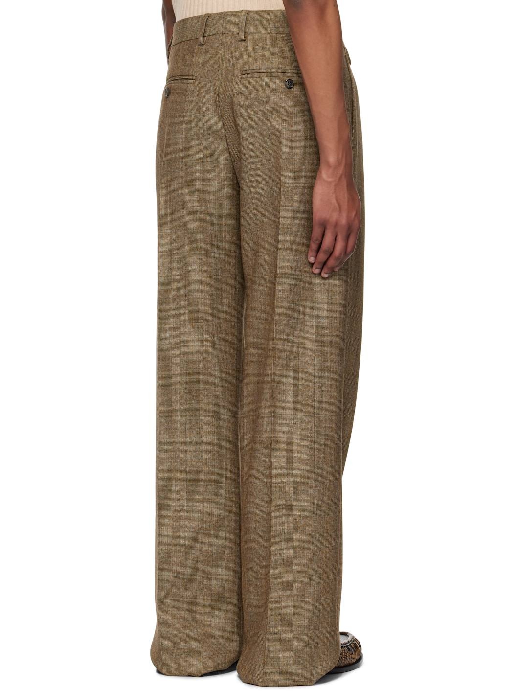 Beige Creased Trousers - 3