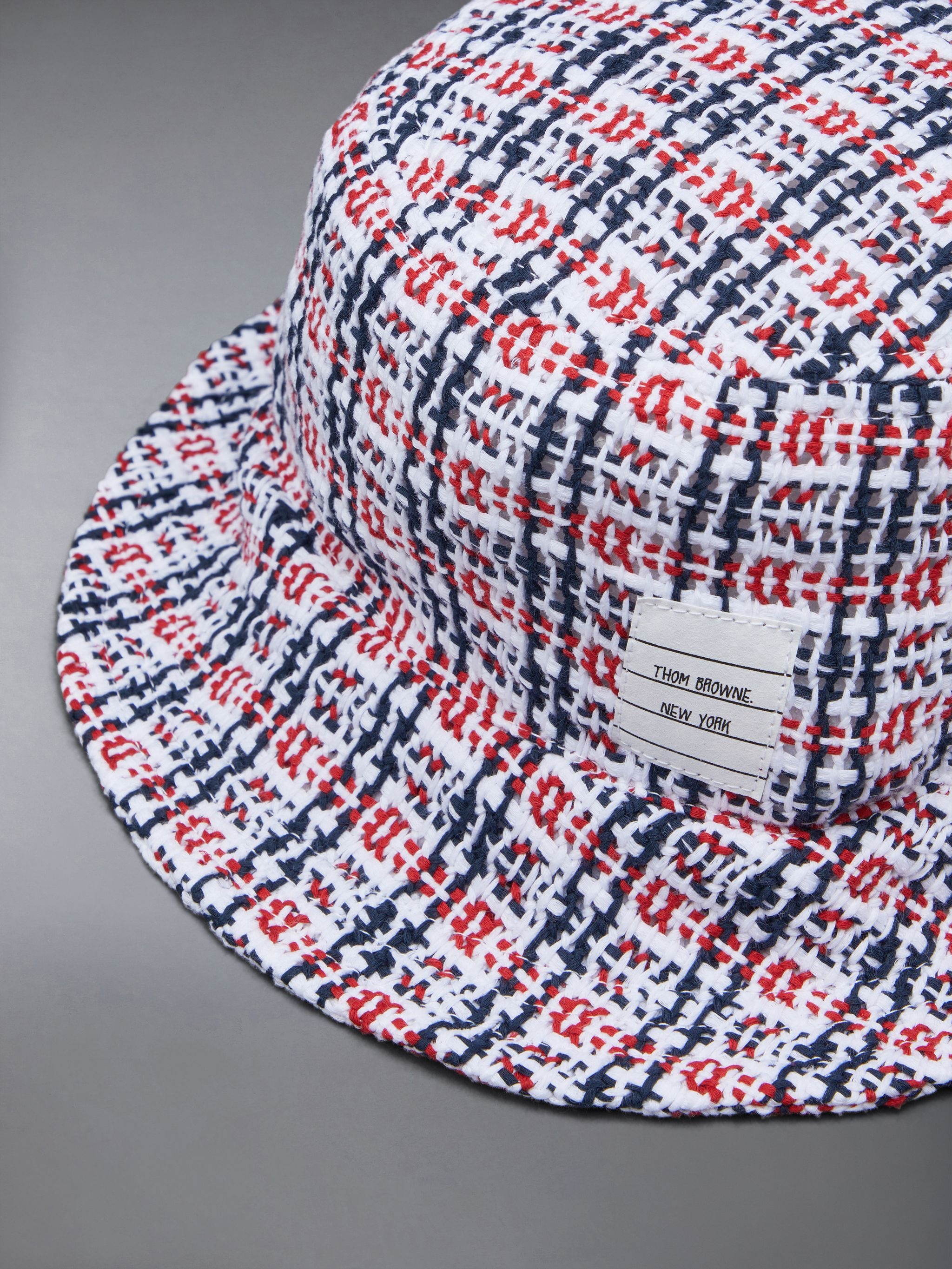 Check Crochet Tweed Classic Bucket Hat - 3