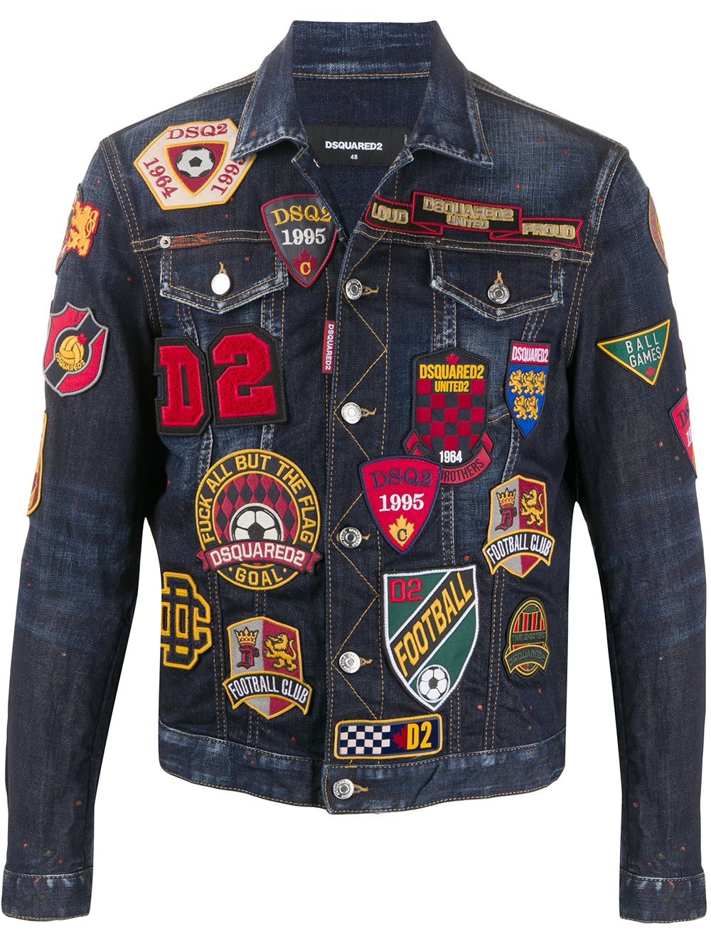 multiple-patch denim jacket - 1