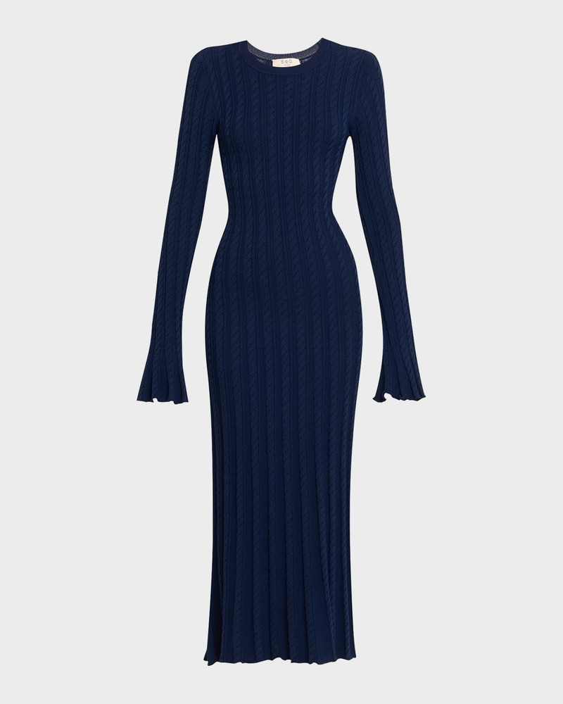 Rhea Cable-Knit Midi Dress 1
