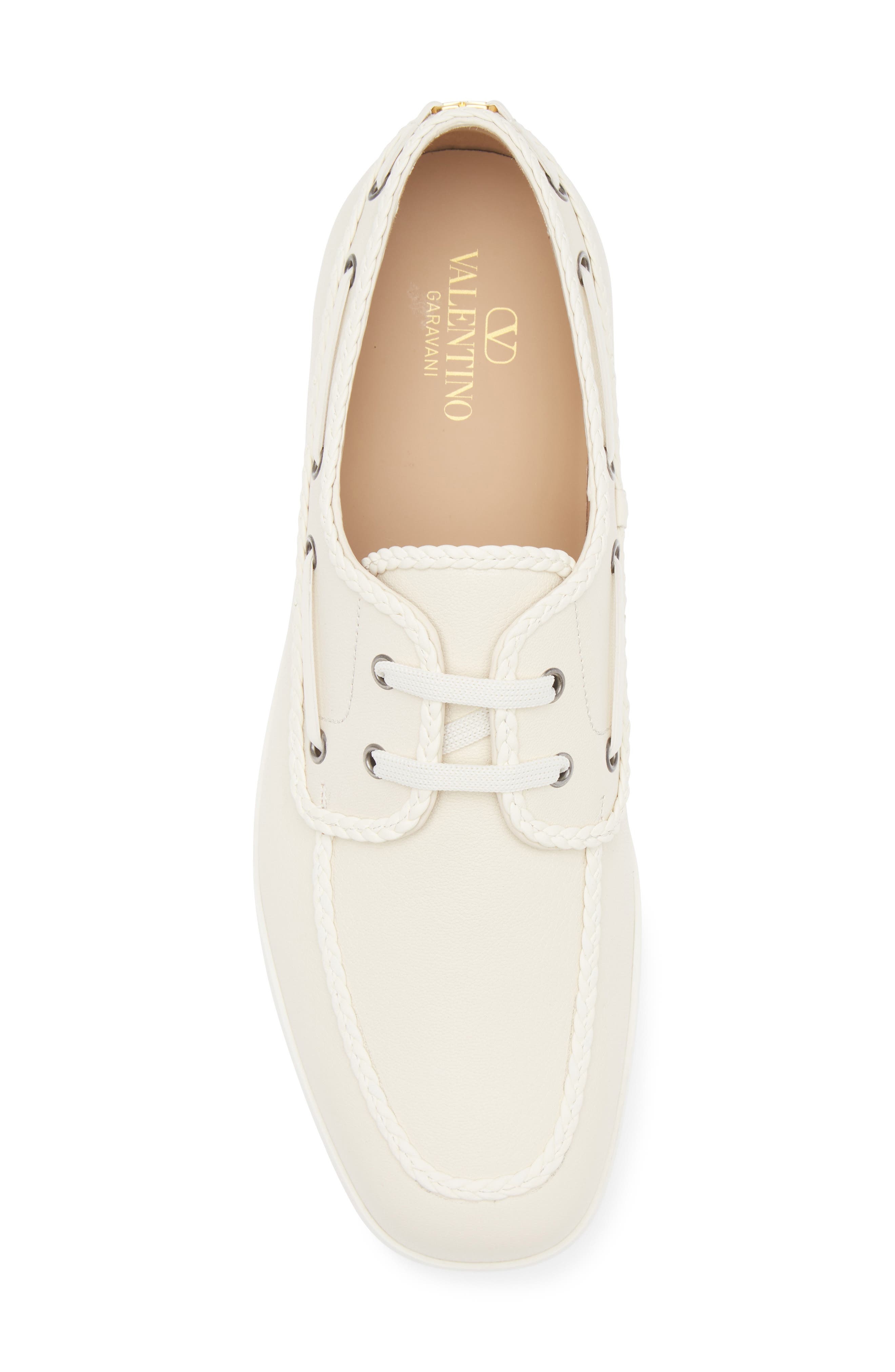 Valentino Garavani Palm Avenue Boat Shoe in Ivory at Nordstrom - 5