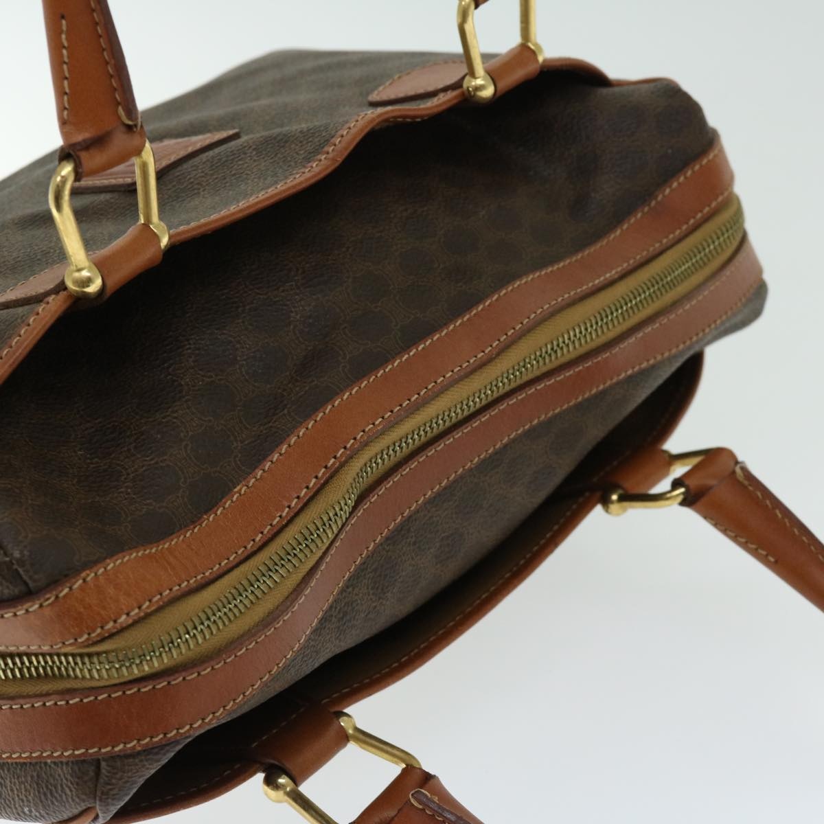 CELINE Macadam Canvas Hand Bag Pvc Brown - 6