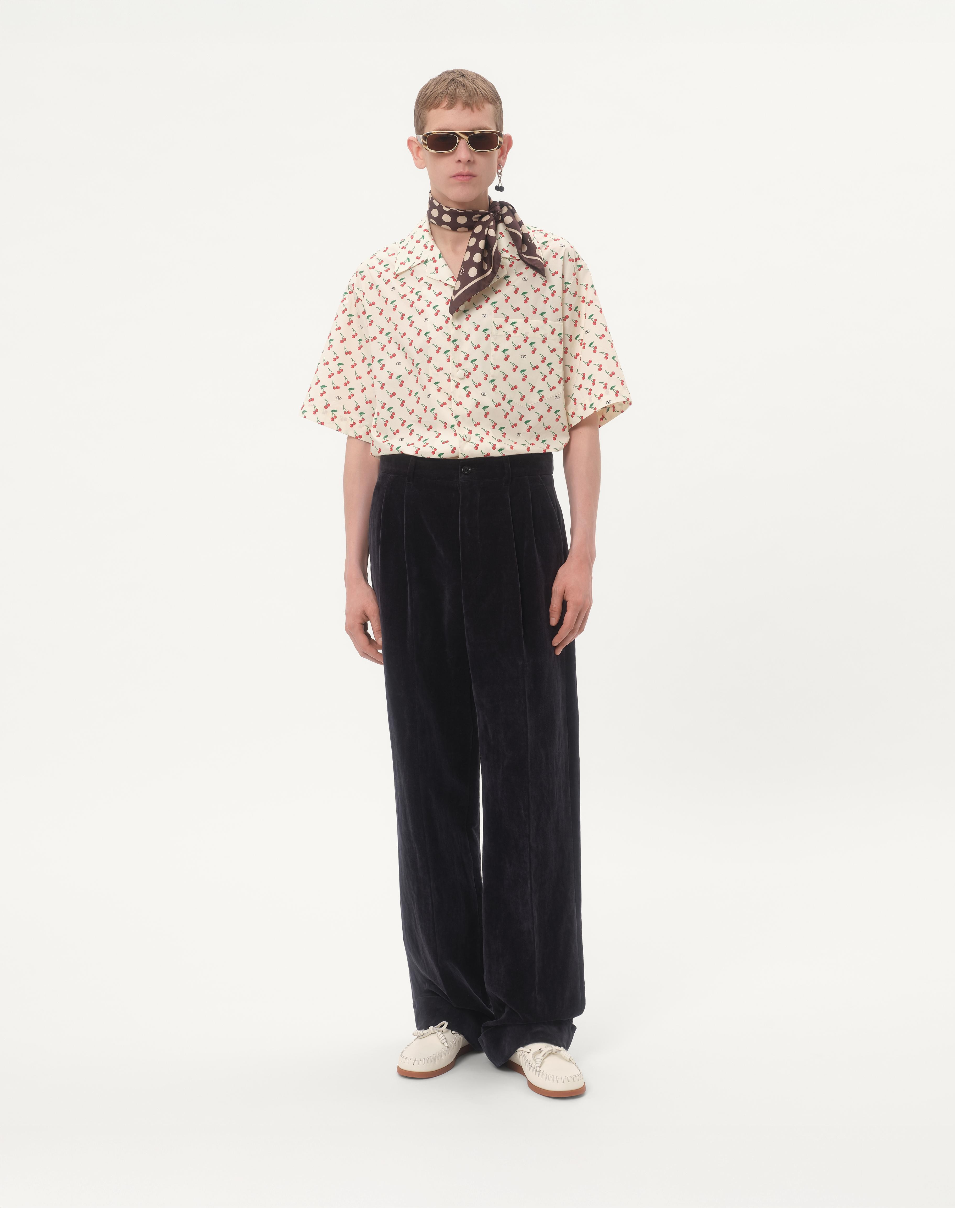 COTTON POPLIN BOWLING SHIRT WITH CHERRYFIC PRINT - 2