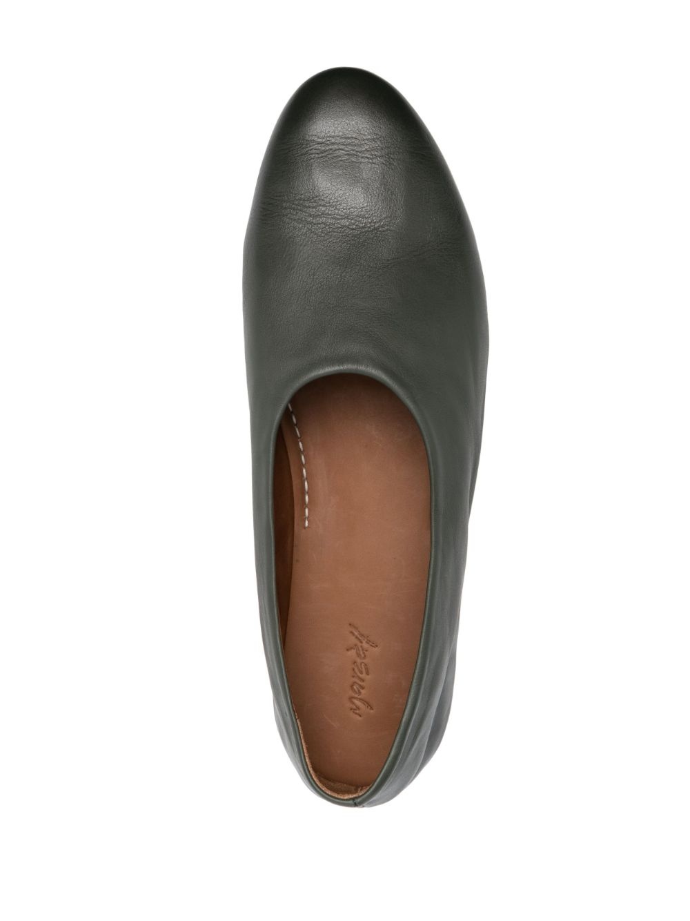 almond-toe leather ballerina shoes - 4