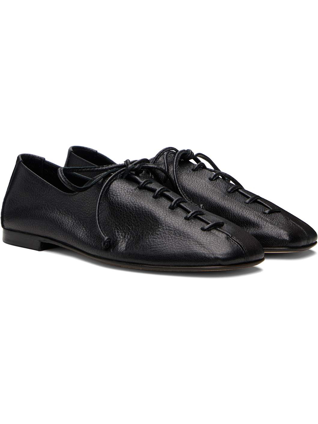 Black Plegada Supple Shiny Derbys - 4