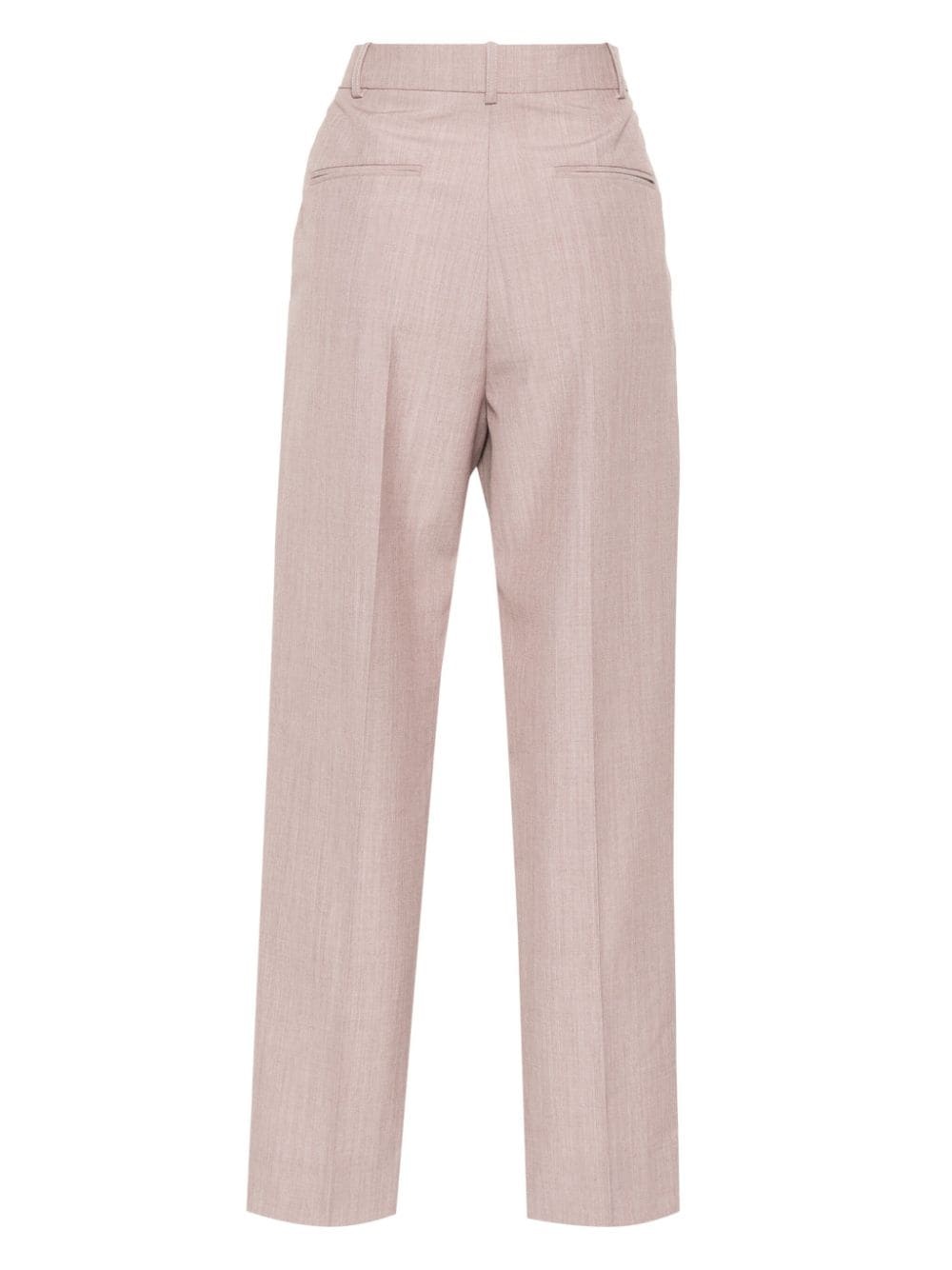 virgin wool straight-leg trousers - 2