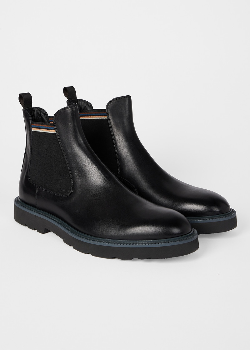 Paul Smith Black Leather 'Argo' Boots outlook