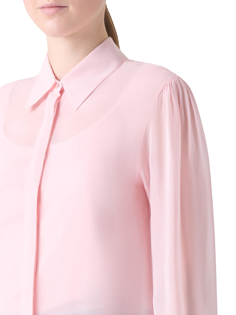 Women's Boho Georgette Blouse - Pale Pink 5