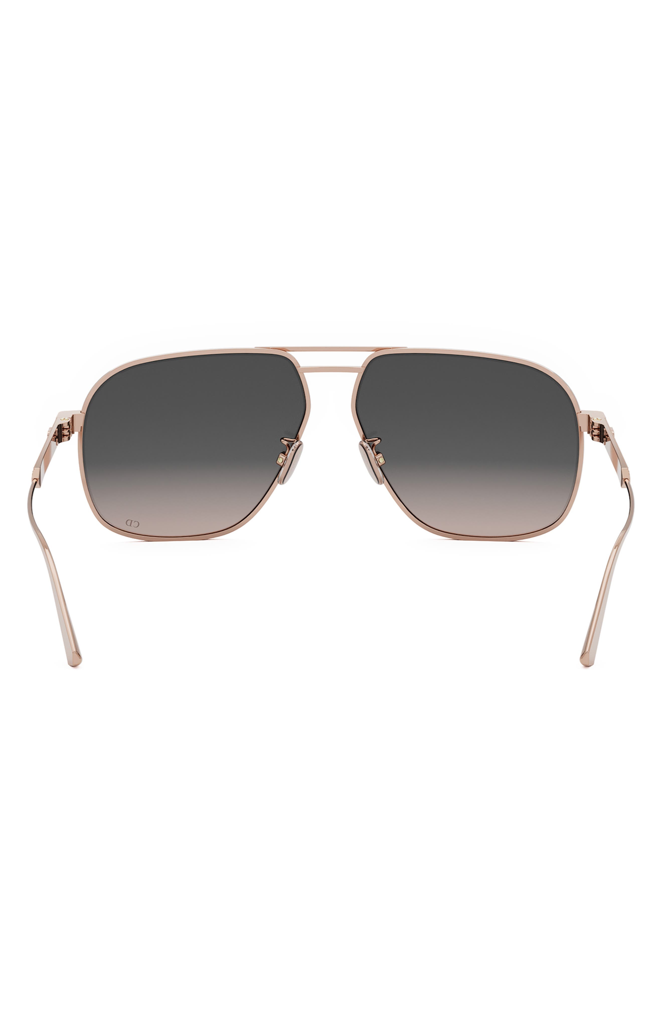 'DiorCannage A3U 58mm Pilot Sunglasses in Shiny Rose Gold /Smoke at Nordstrom - 3