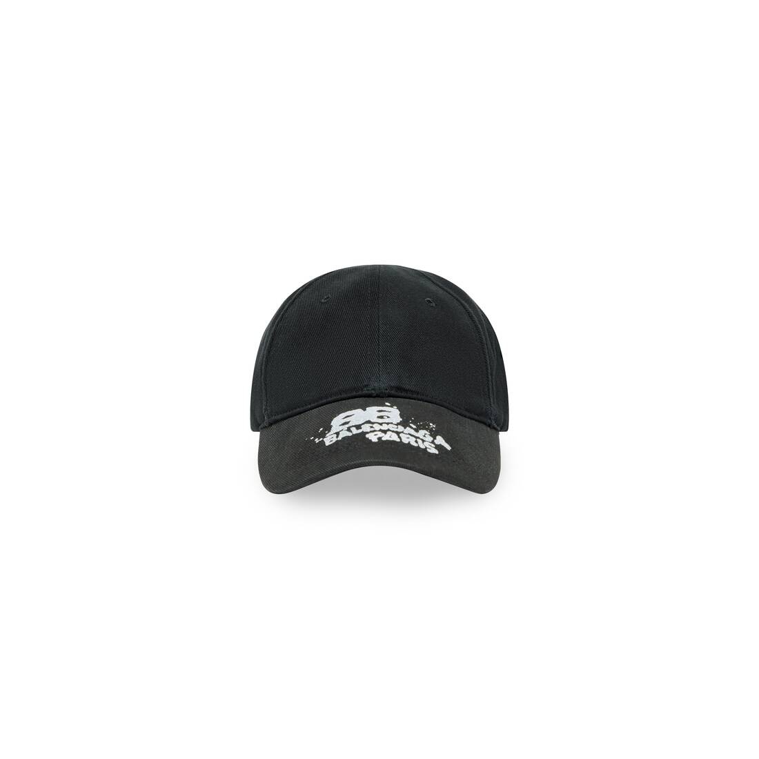 BALENCIAGA Hand Drawn Bb Icon Cap in Black | REVERSIBLE