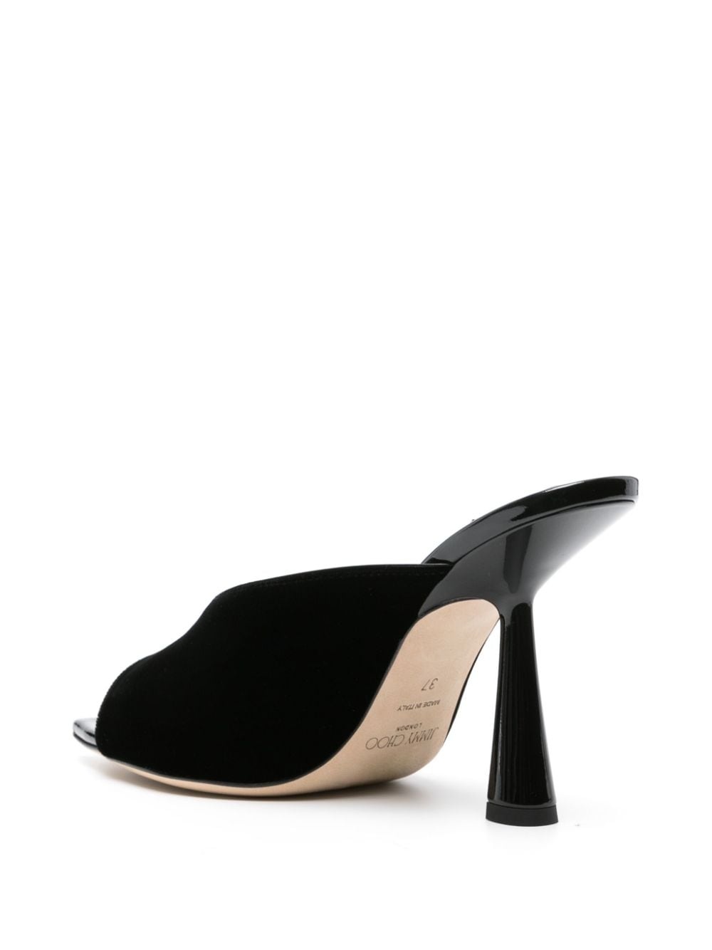 Maryanne 100mm velvet mules - 3