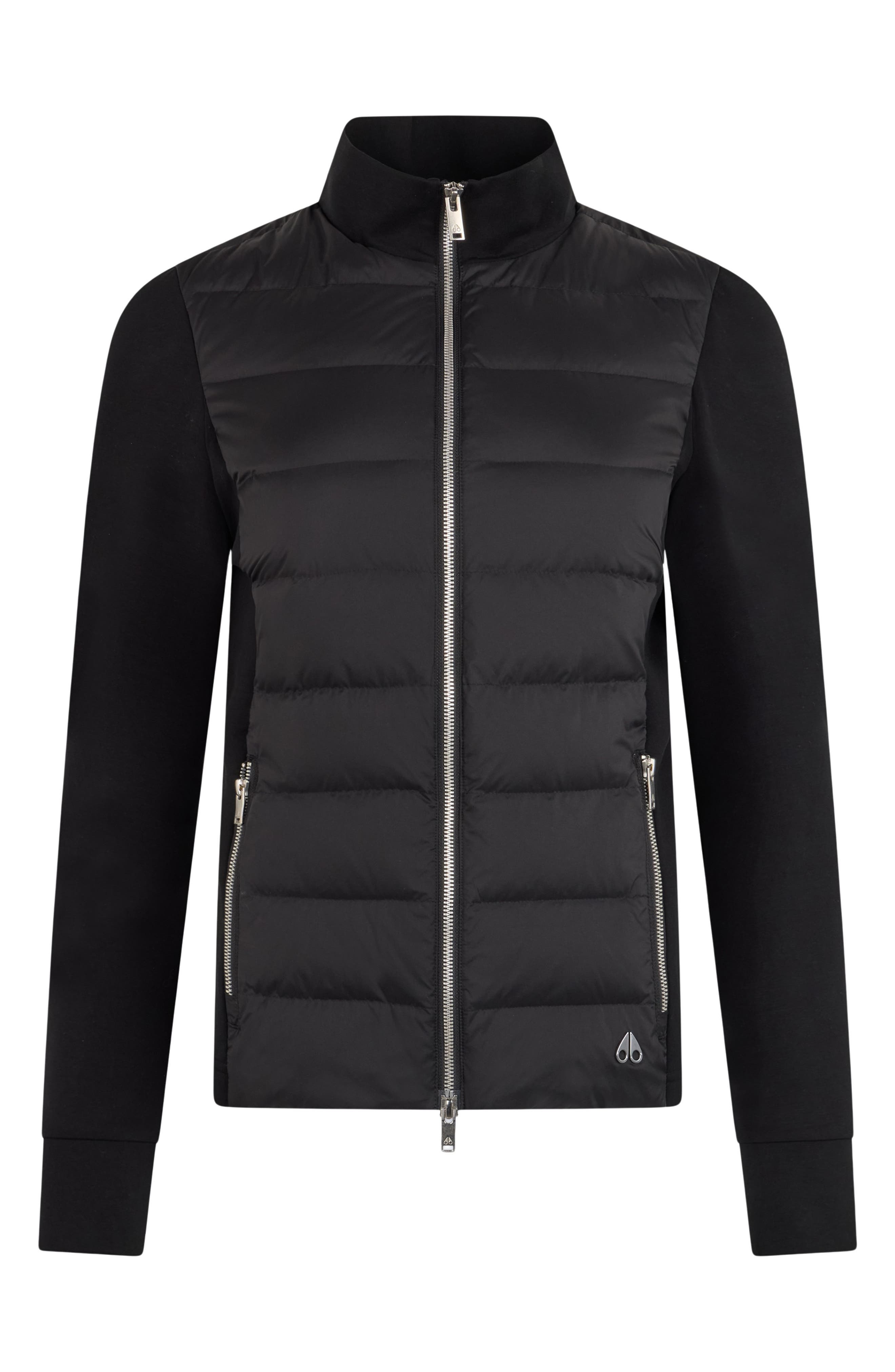 Moose Knuckles Naomi 800 Fill Power Down Hybrid Jacket in Black at Nordstrom - 5