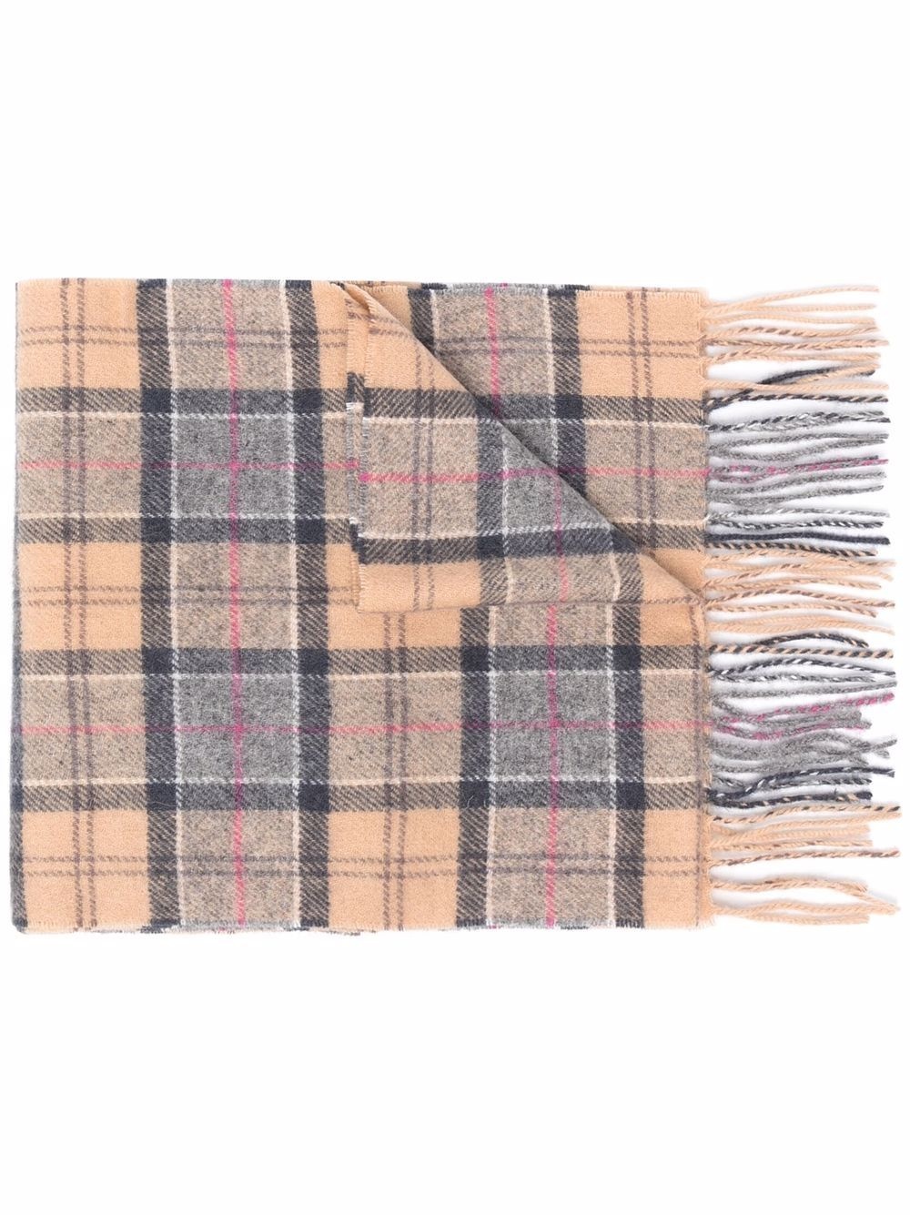 tartan check print scarf - 1