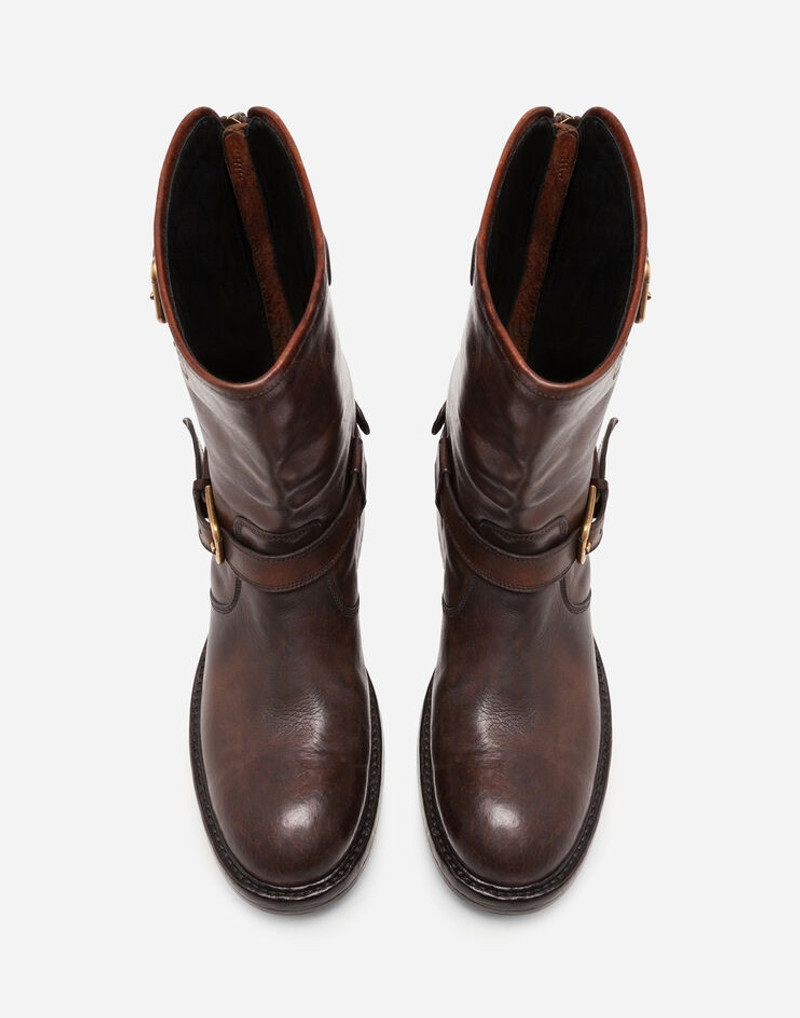 Horsehide biker boots 4