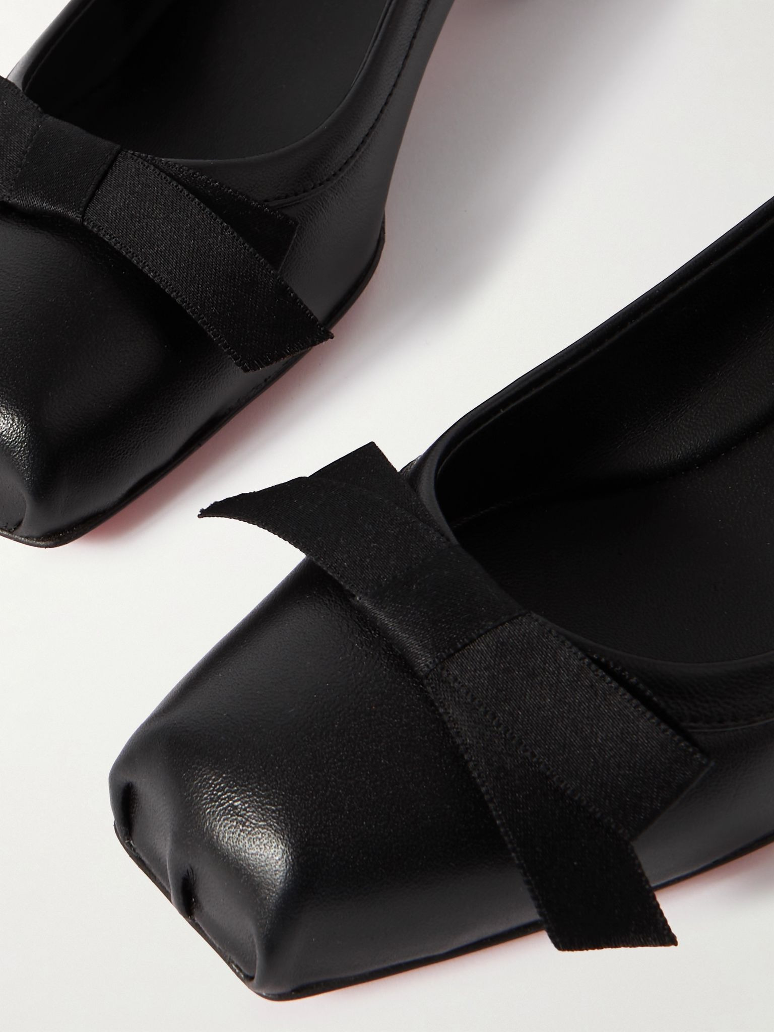 Mamaflirt 30 bow-embellished leather ballet pumps Black - 4