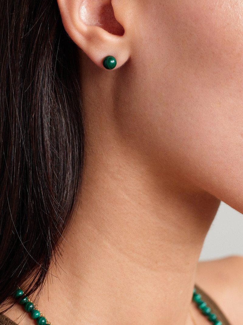 MATEO 14-karat Gold Malachite Earrings outlook