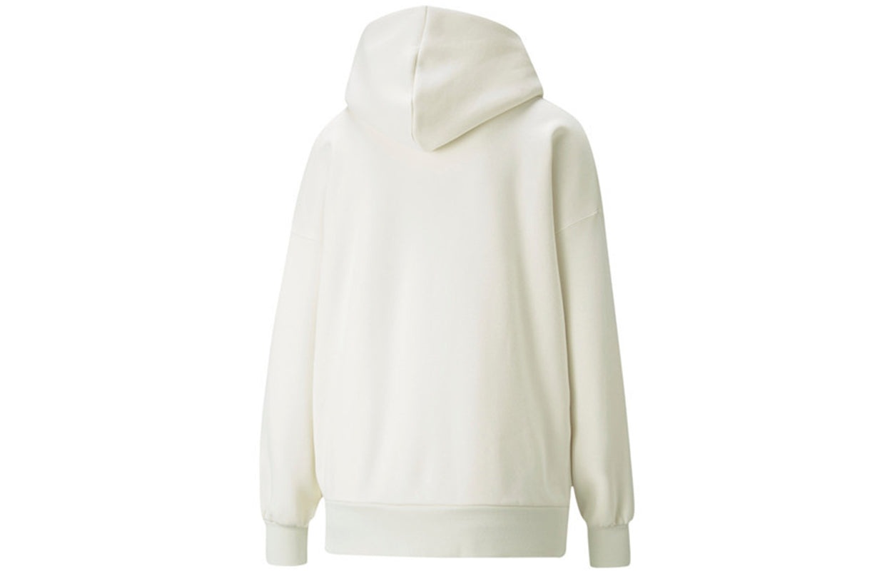(WMNS) PUMA Logo Wellness Club Crew Hoodie 'White' 534397-73 - 2