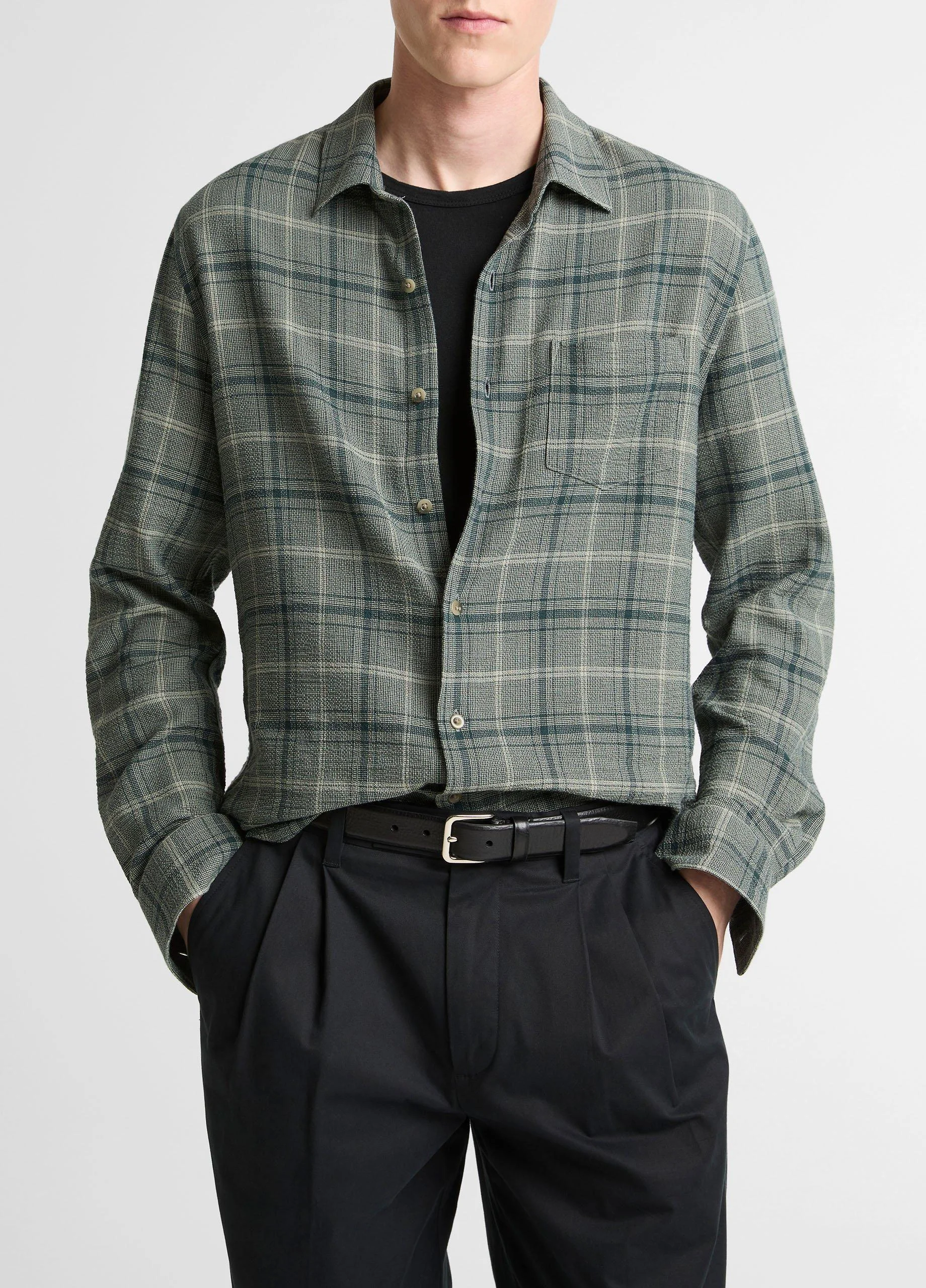 Catskill Plaid Cotton Button-Front Shirt - 1