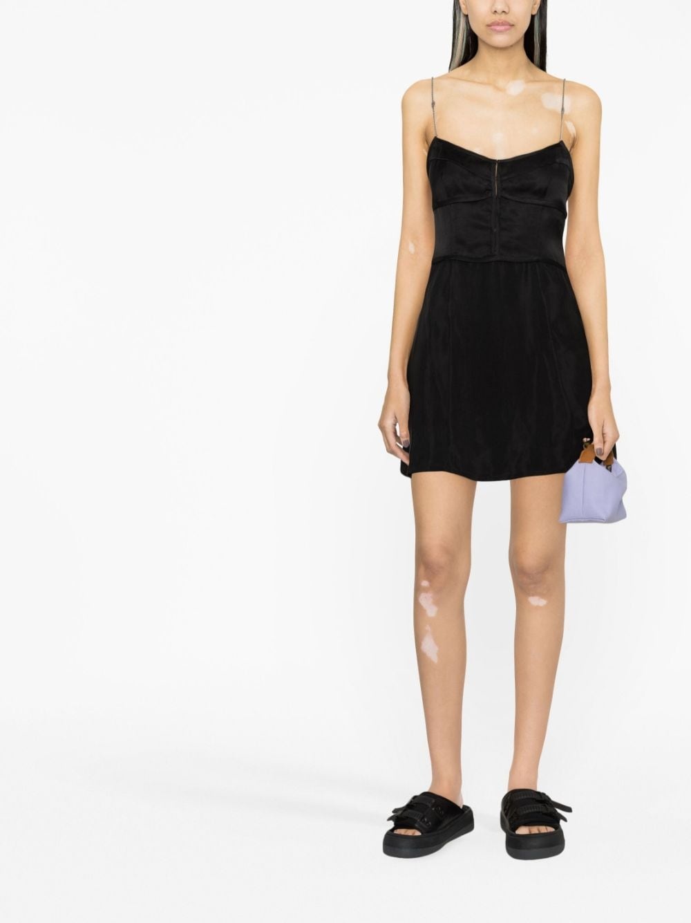 chain-straps slip minidress - 2