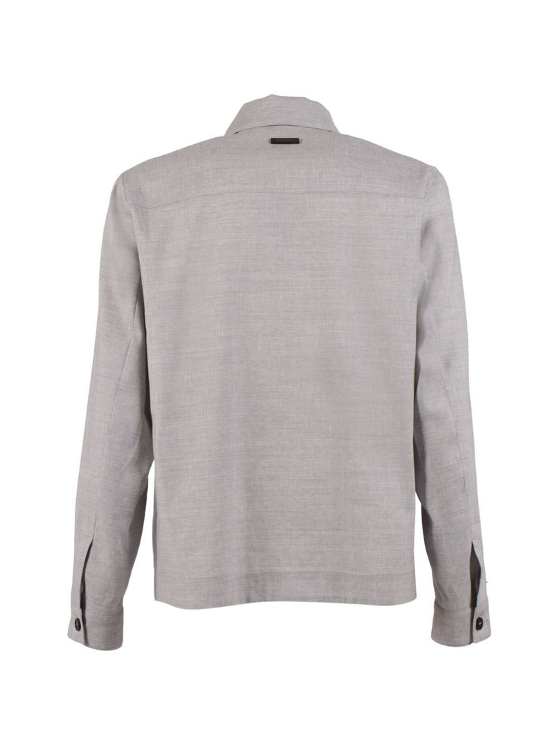 PESERICO zip-up shirt jacket outlook