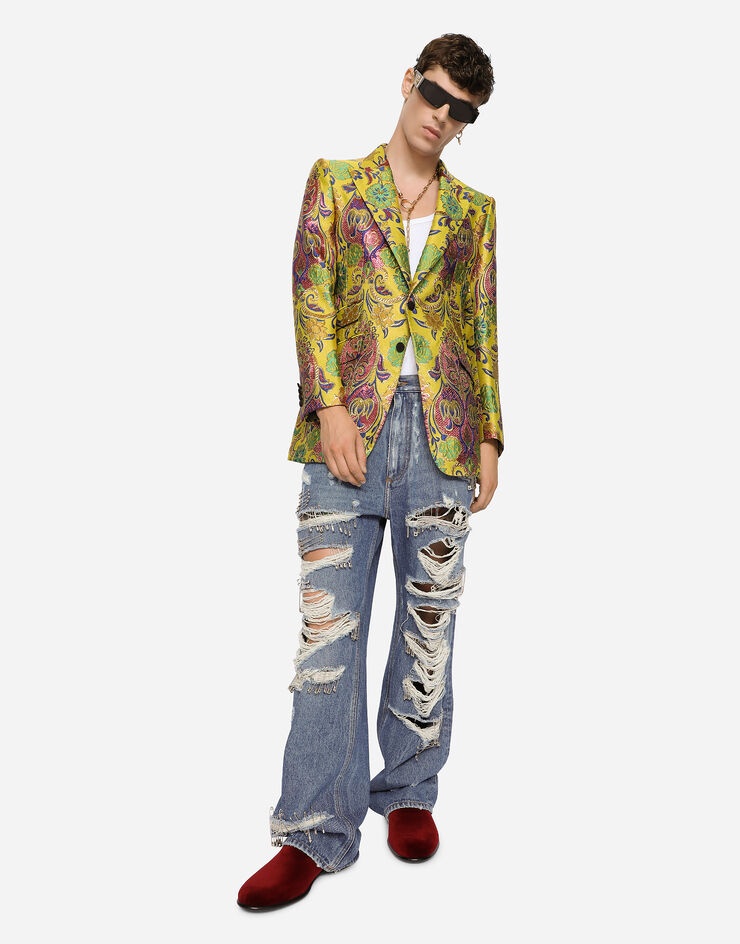 Floral lurex jacquard Beat-fit jacket - 2