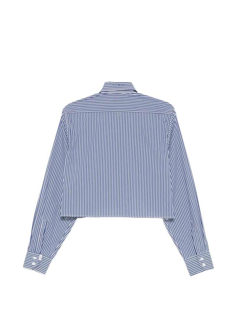 VETEMENTS striped cropped shirt outlook