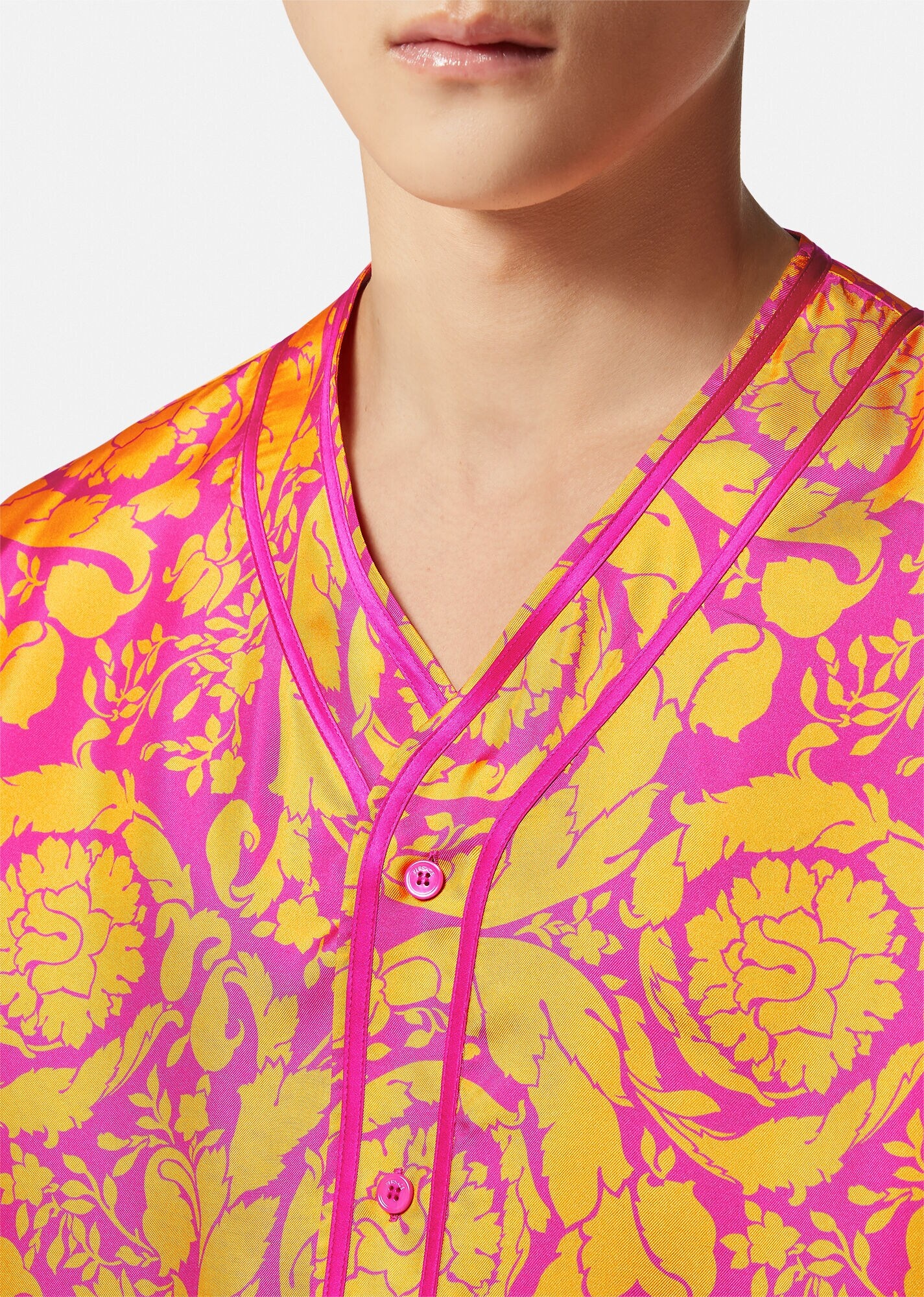Barocco Silhouette Silk Shirt - 5