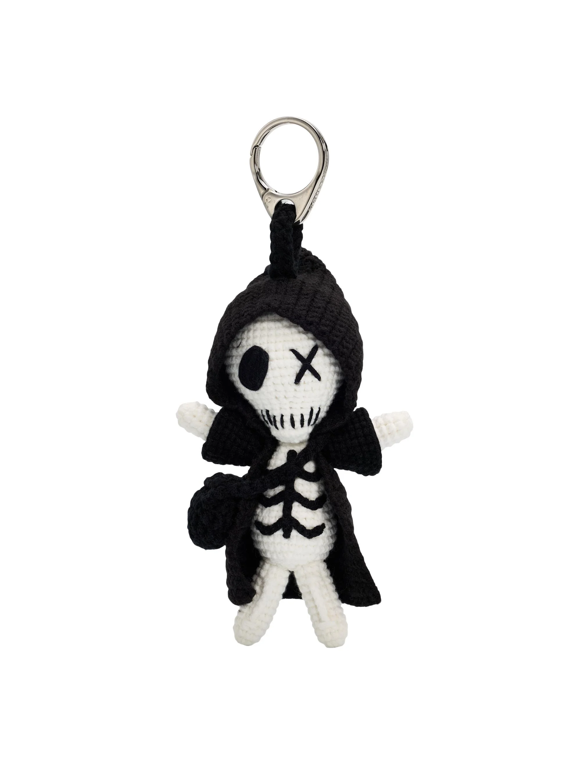 Women's Avant-Garde Crochet Charm - Black White Silver - 1