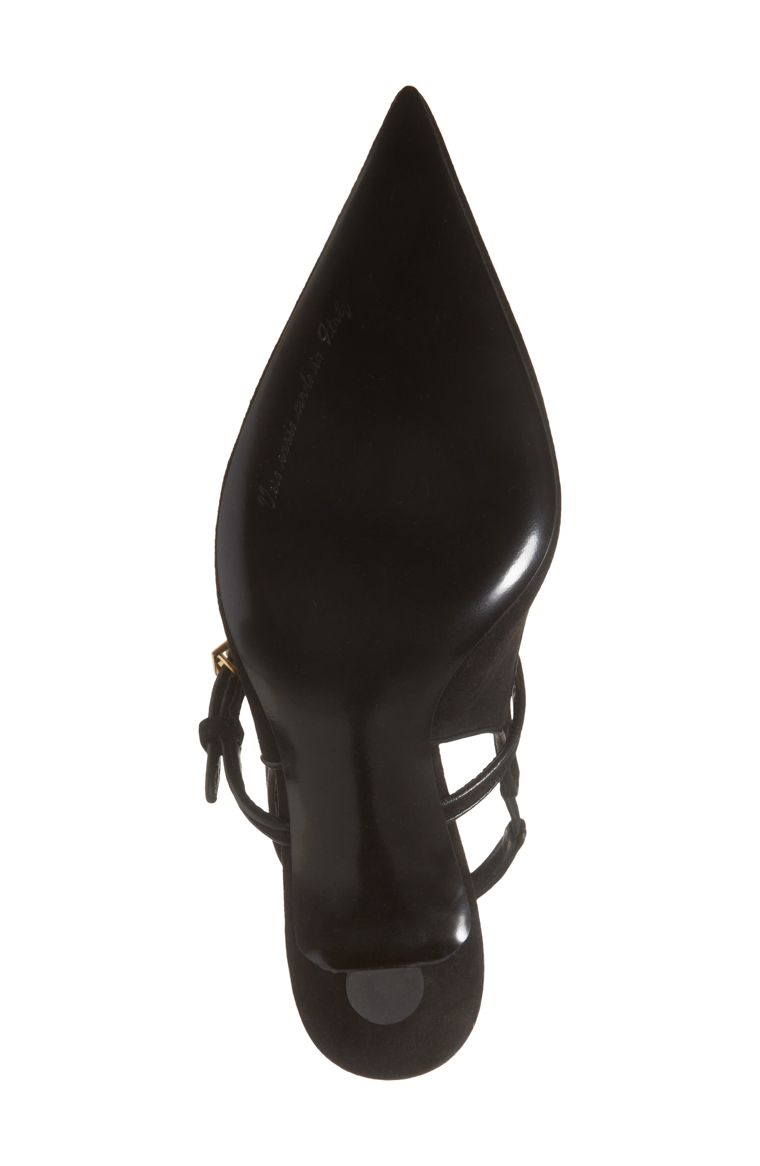 Dolce&Gabbana Pointed Toe Slingback Pump in 8B956 Nero/Nero at Nordstrom - 6