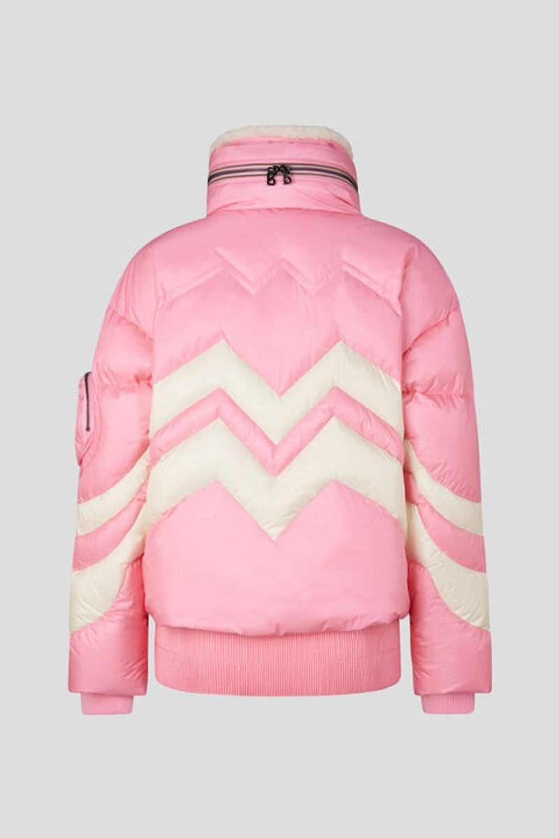 BOGNER Valea down ski jacket in Pink/Off-white outlook
