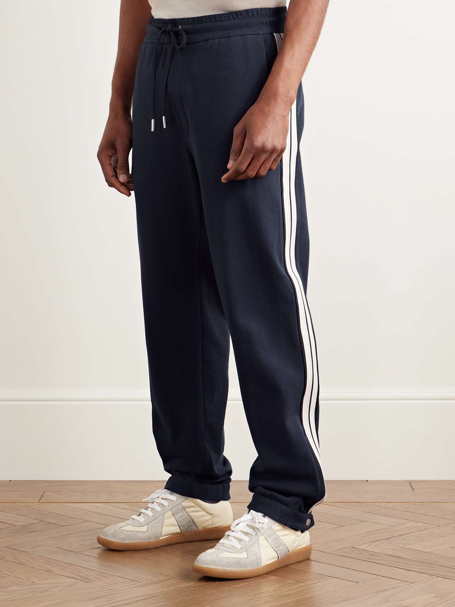 Tapered Striped Cotton-Jersey Sweatpants - 3