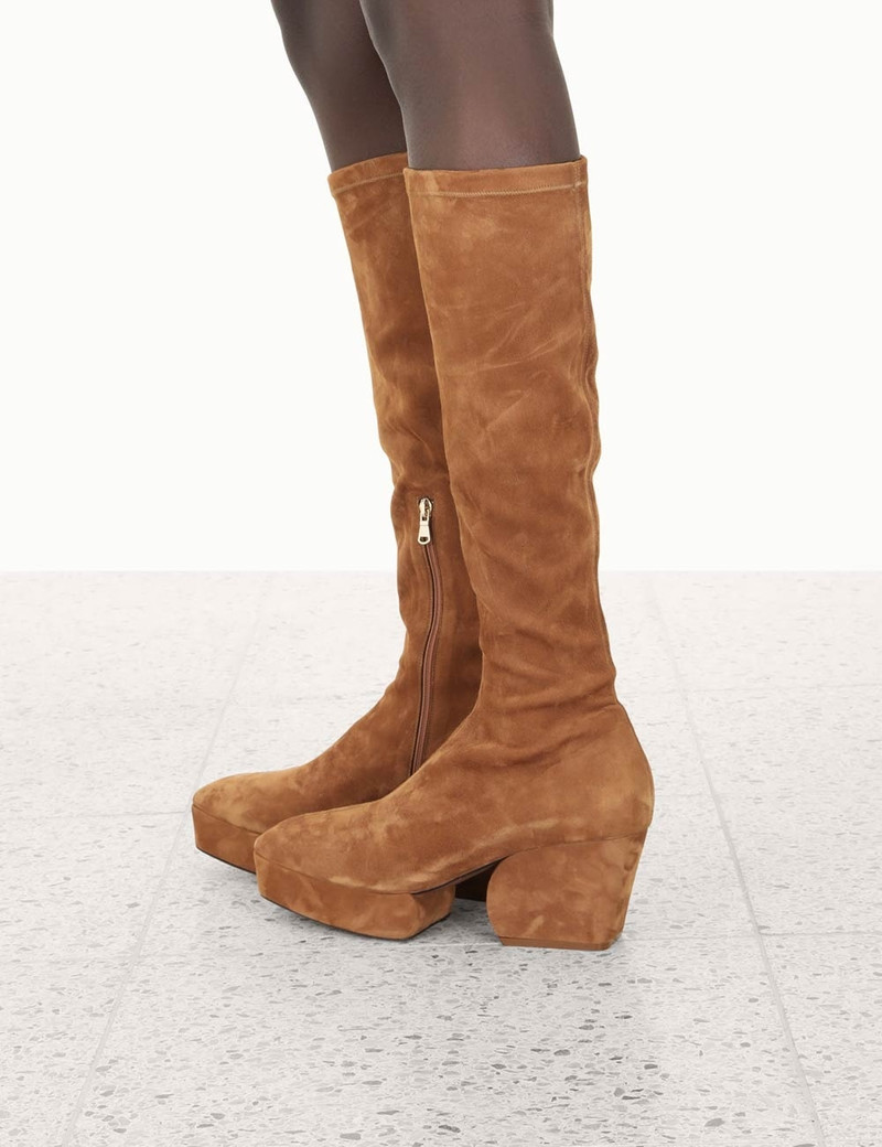 STRETCH SUEDE PLATFORM BOOT 4