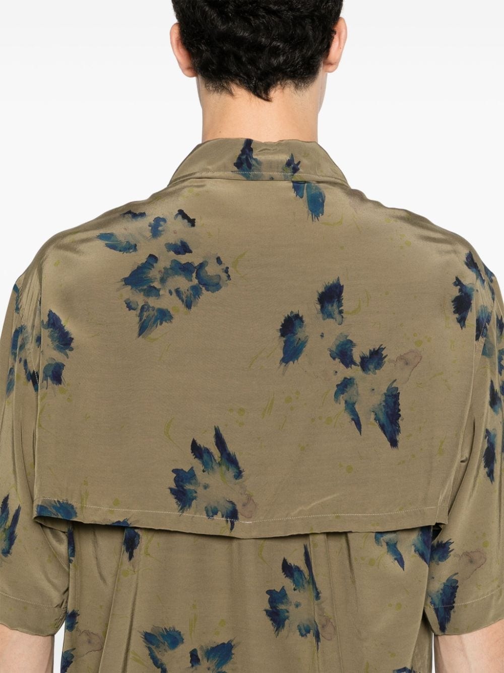 floral-print spread-collar shirt - 6