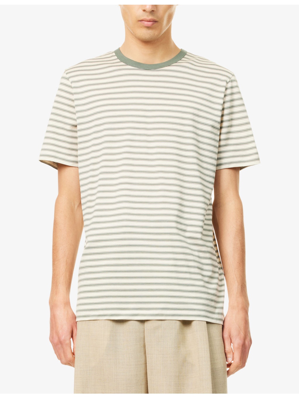 Classic Stripe-Print Cotton-Jersey T-Shirt - 3