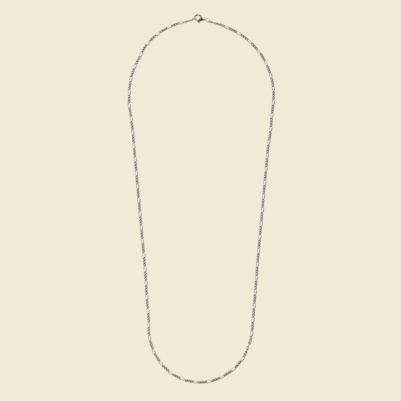 Figaro Chain Necklace - Sterling Silver 1