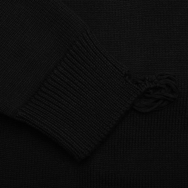 STAR EMBROIDERED 4G LOGO CARDIGAN - BLACK/WHITE 5