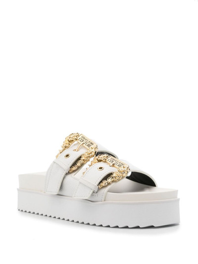VERSACE JEANS COUTURE Baroque-buckle slides outlook