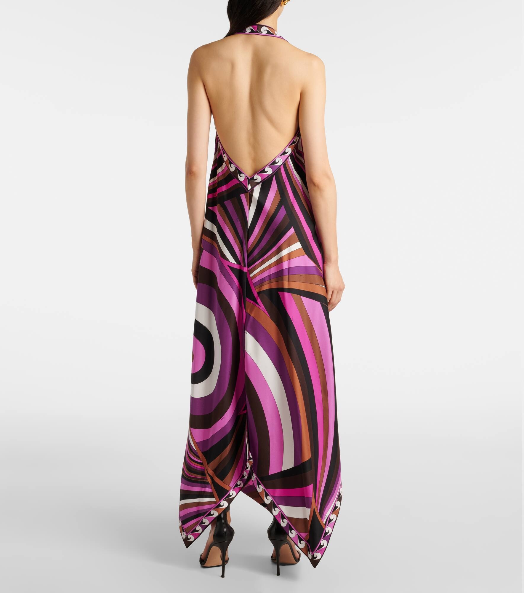 Iride silk twill maxi dress - 3