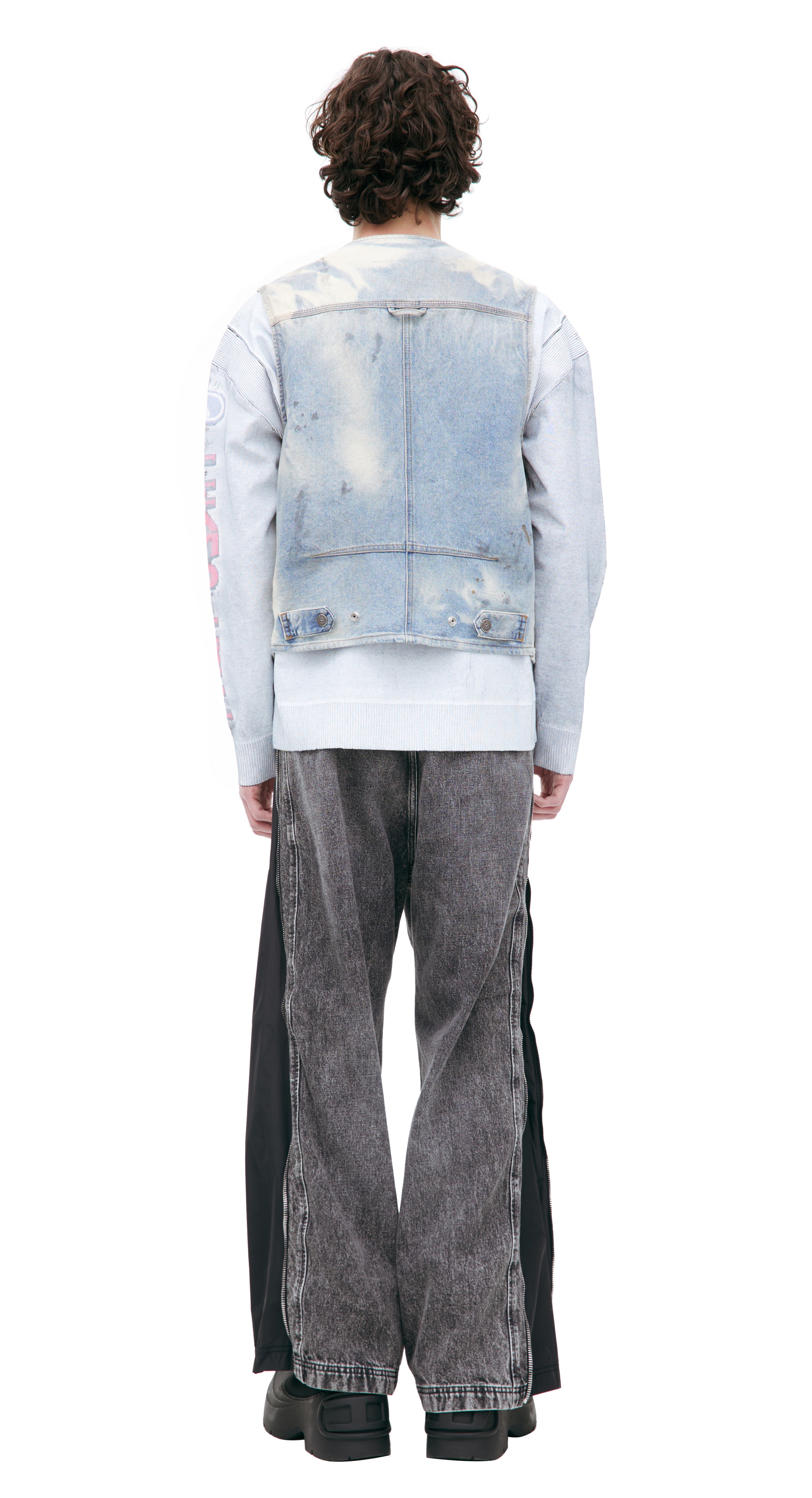 DENIM VEST WITH PATCH POCKETS - 4