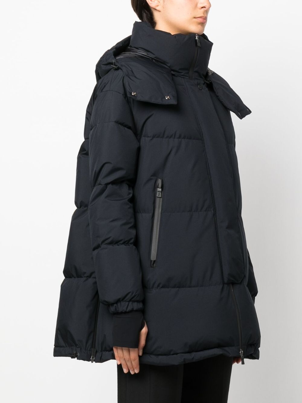 short A-Line padded hooded coat - 3