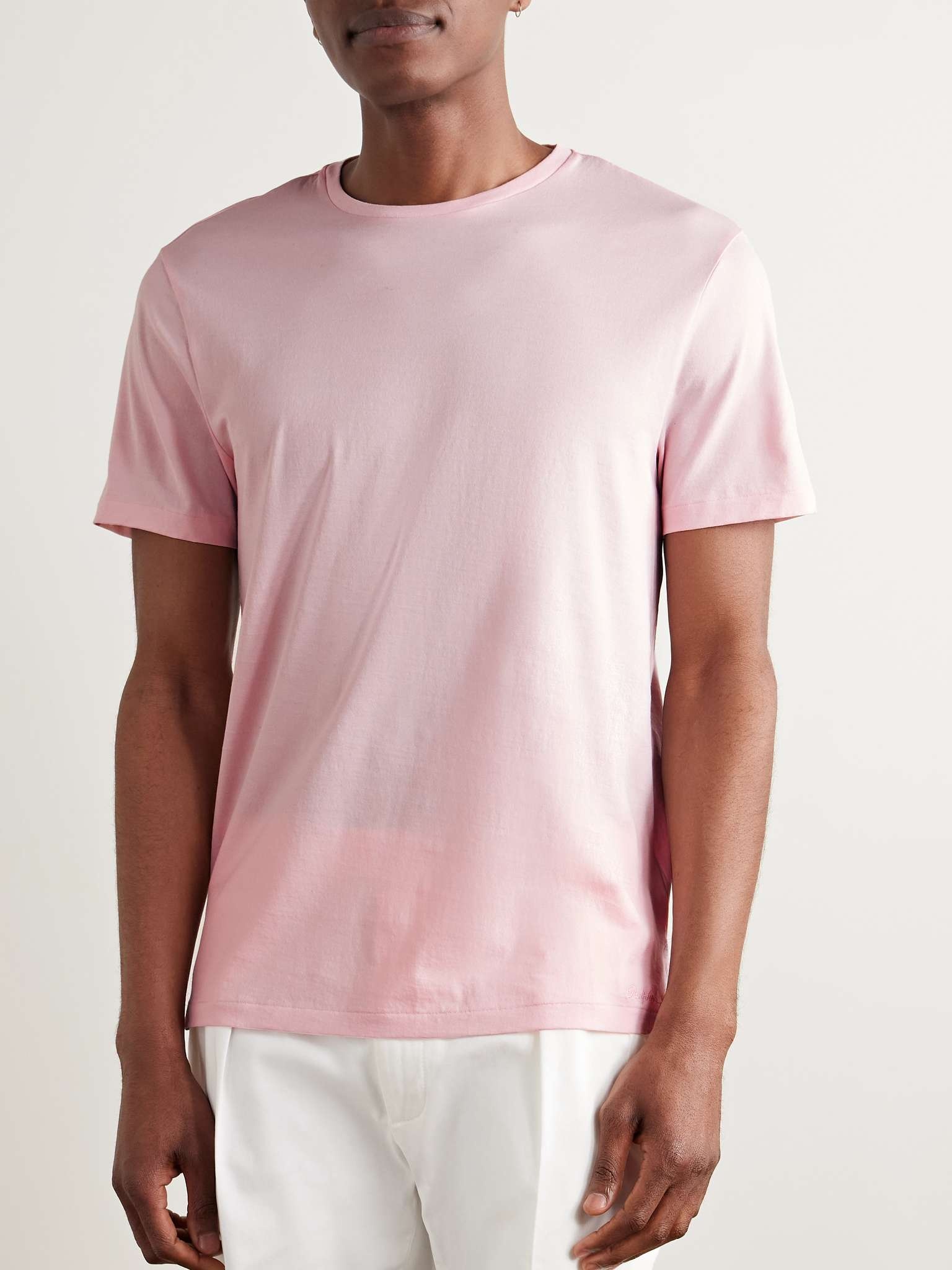 Logo-Embroidered Cotton-Lisle T-Shirt - 3